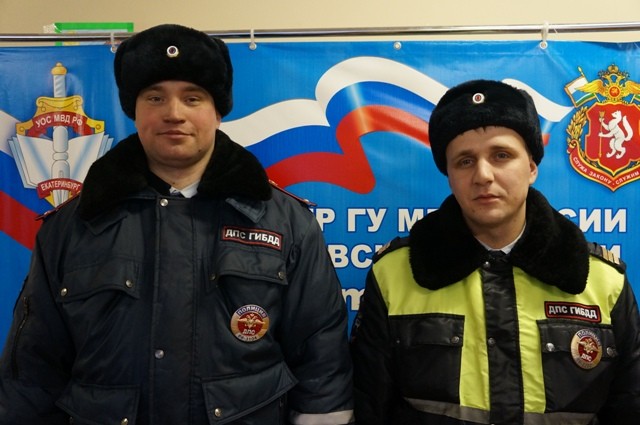 Александр Орлов и Сергей Петухов, инспекторы ДПС