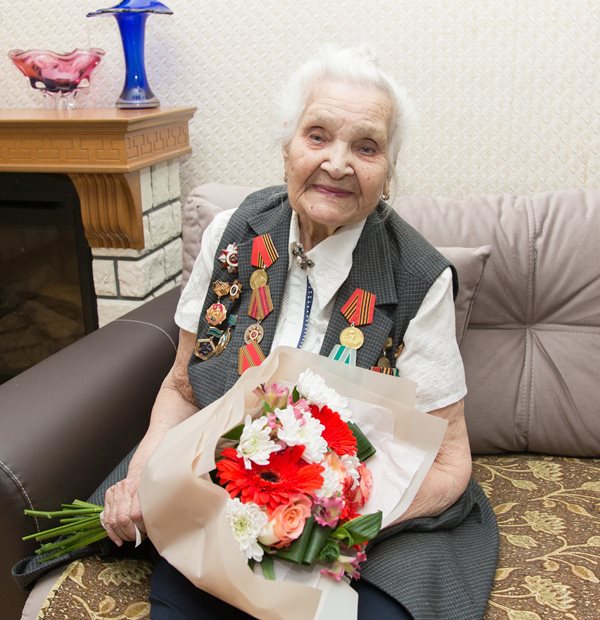 99-летняя участница Сталинградской битвы