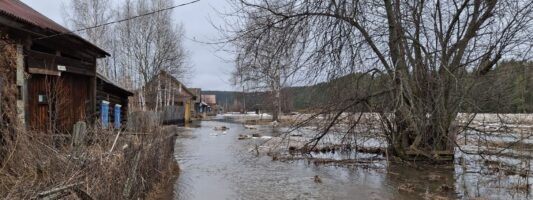 Деревню в пригороде Нижнего Тагила затопило из-за паводка